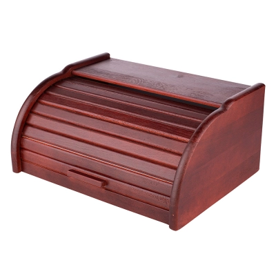 
                                                Wooden bread box with shutter large 39x29x18cm dark
                                                