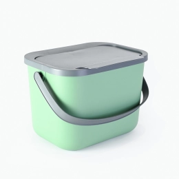 6-литровый контейнер для биоотходов BINI зелено-серого цвета