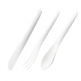 CUTLERY SET SPOON, KNIFE,  FORK white colour