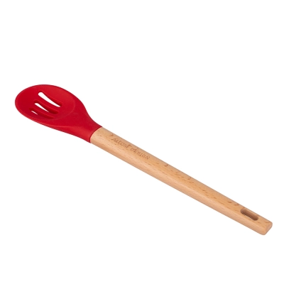 
                                                Silicone colander with wooden handle
                                                