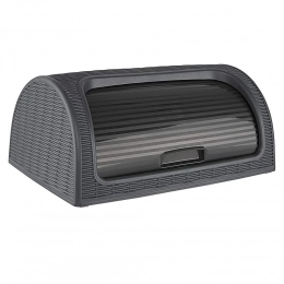 Breadbox rattan 41,7x26,9x18,1cm gray