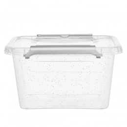 Антибактериальный набор из 2 контейнеров для продуктов с микрочастицами серебра, с крышкой и зажимами 650 мл.