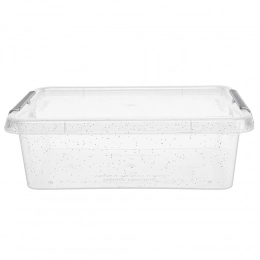 Антибактериальный набор из 2 контейнеров для продуктов с микрочастицами серебра, с крышкой и зажимами 1,15л