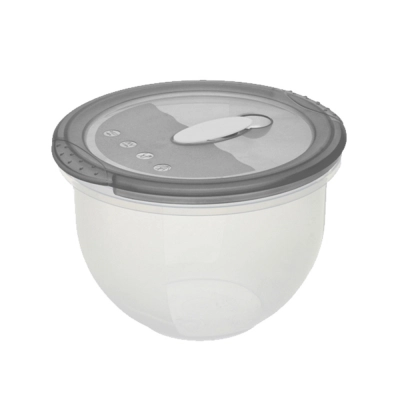 
                                                Laura round container for microwave and freezing, 16.5x12 cm, 1.5L, gray
                                                