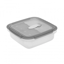 Laura container for microwave and freezing, 17x17x6 cm, 1L, gray