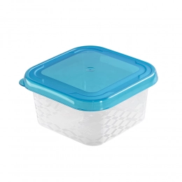 Square food container blue box 9,5x9,5 cm 250 ml