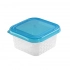 Square food container blue box 9,5x9,5 cm 250 ml