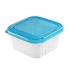 Square food container blue box 11,5x11,5 cm 450 ml