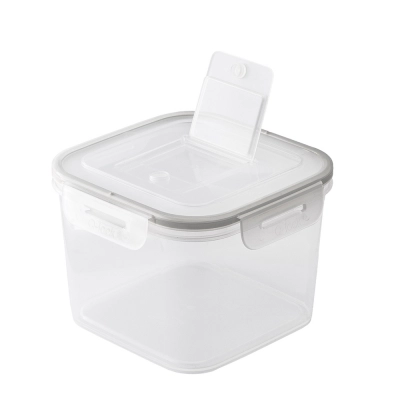 
                                                Прозрачная квадратная пищевая коробка с замком Q-lock 12,8x12,8 см 700 мл.
                                                