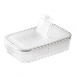 Rectangular food box q-lock transparent 18,8x12,8 cm 580 ml