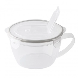 Round food box q-lock transparent 14,3x9 cm 900 ml