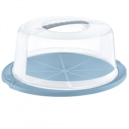 Cake container round 33.5x38x17 cm nordic blue