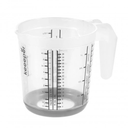 Jug with measuring cup and anti-slip function 1 L nordic gray