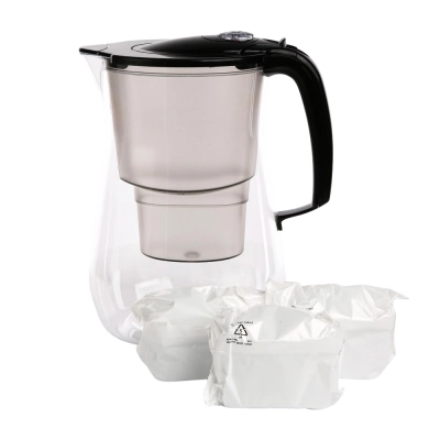 
                                            Кувшин для очистки воды Aquaphor Onyx 4,2 литра, с тремя фильтрами магния B100-25 Maxfor, черного цвета.
                                            