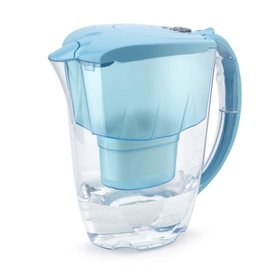 
                                            Кувшин для очистки воды Aquaphor Jasper 2,8 л, с комплектом из двух фильтров B25, цвет лазурный
                                            