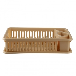 Dish drainer rectangular fol.43x27x9,5cm beige