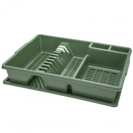 Dish drainer 43x35x9 cm green