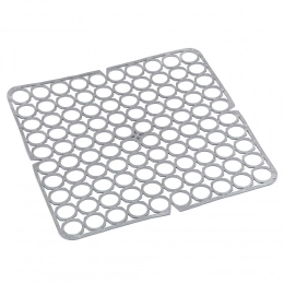 Sink grating flexible 27.5x27.5 cm silver