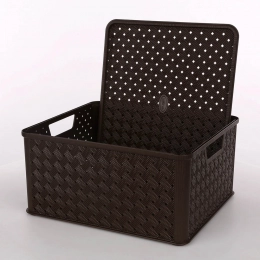 Arianna large basket with cover 33,2x29x16,5cm