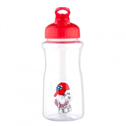 Easy Morning plastic water bottle with red cap 500 ml dec. York