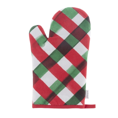 
                                            Classical Christmas kitchen glove 18x28 cm 100% cotton
                                            