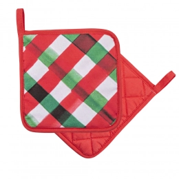 Classical Christmas pot holder 18x18 cm 100% cotton