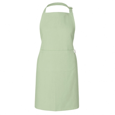 
                                            Фартук с карманом 65x80 см из 100% хлопка светло-зеленого цвета
                                            