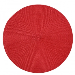 Table mat PP dia. 38 cm red