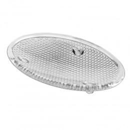 Glass soap dish 15,5x10 cm gray