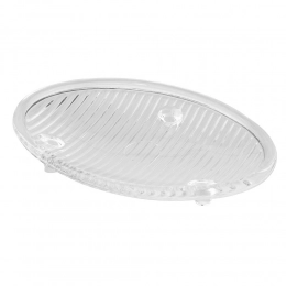 Glass soap dish 15,5x10 cm transparent