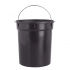 Black metal trash can with bamboo lid 3L 17x17x24,5cm Black metal trash can with bamboo lid 3L 17x17x24,5cm