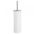 WC BRUSH WITH METAL CASING AND BAMBOO LID 9.5X26.5X38 CM