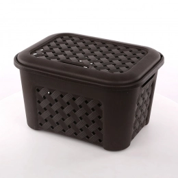 Arianna rectangular basket with cover 43,5x33,5x26cm 23,6l