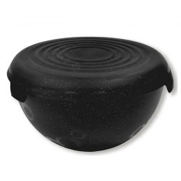 Plastic bowl with lid black colour 3L