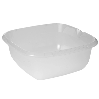 
                                            Square bowl 38x38cm 13l transparent
                                            