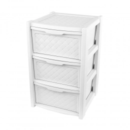 Arianna storage unit 3 drawers 63,5x38,5x39cm white