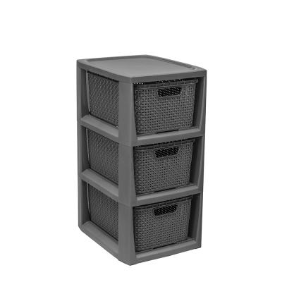 
                                                Хранилище с 3 ящиками 24,1x29,6x51 см антрацит
                                                