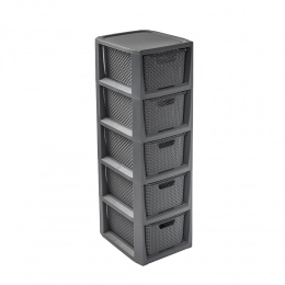 Storage unit 5 drawers 24,1x29,6x80 cm anthracite