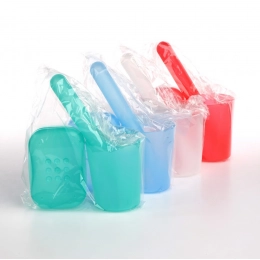 Tourist set soap dish + brush case + cup