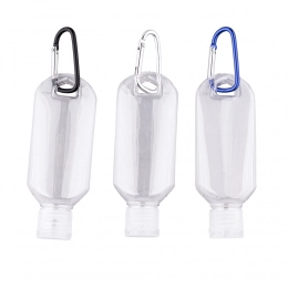Set of 3 50 ml bottle with hooks in travel bag