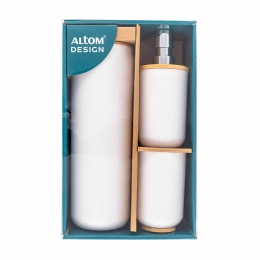 Set 3 pcs white plastic for the bathroom