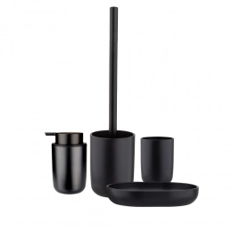 Set 4 pcs black plastic for the bathroom