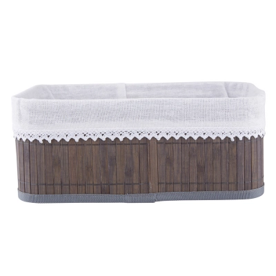 
                                                Bamboo basket with lace lining 30x20x12 cm
                                                