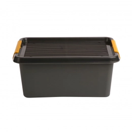 Solidstorebox storage container with lid 39x29x16,5cm 12,5l (1522)