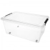 Simple store storage container with lid on wheels 58x39x25 cm 40 L Simple store storage container with lid on wheels 58x39x25 cm 40 L