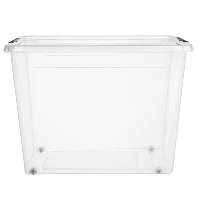 
                                                Simple store storage container with lid on wheels 58x39x42cm 80 L
                                                