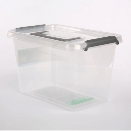 Антимикробный контейнер для хранения с микрочастицами серебра, с крышкой и ручкой 29x20x18см 6,5л (1333)