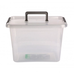 Антимикробный контейнер для хранения с микрочастицами серебра, с крышкой и ручкой 39x29x26см 19л (1533)