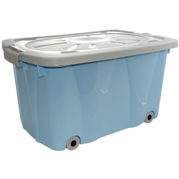 Container clipper 58x37x30,5cm blue pastel