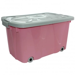 Container clipper 58x37x30,5cm pink pastel